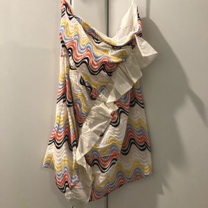 Strapless fun tropical dress!!